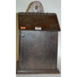 A 19th century provincial oak candle-box,