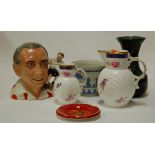 A Bairstow Manor Pottery Stanley Matthews character jug limited edition No.