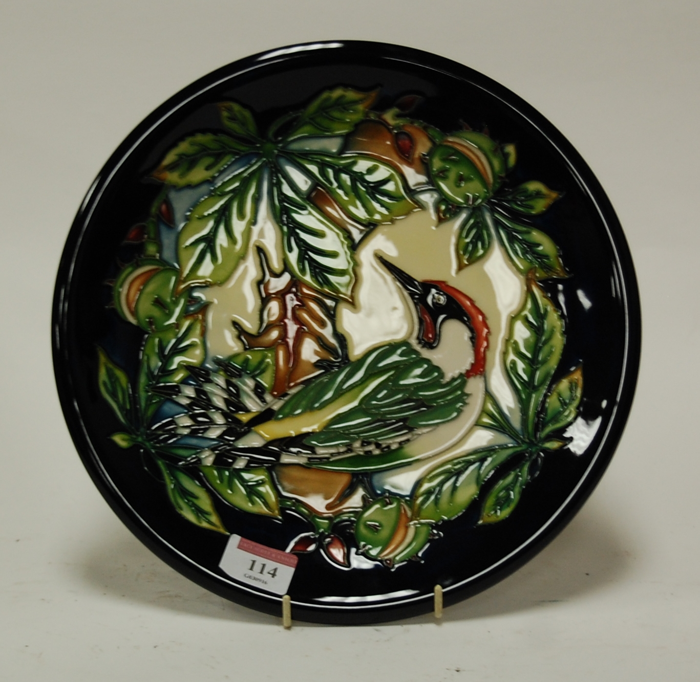 A Moorcroft Ingleswood pattern plate designed by Philip Gibson, impressed mark verso, dia.