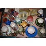 A Longpark pottery teacup and saucer,