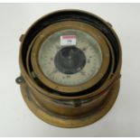 A mid 20th century brass cased ships compass stamped Patt. 0183 No.