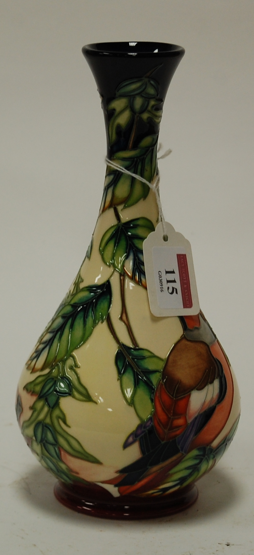 A modern Moorcroft vase in Inglewood pattern designed by Philip Gibson impressed mark verso,