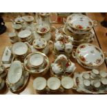 An extensive Royal Albert tea/dinner service in the Old Country Roses pattern to include meat
