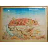 Wendy Lewis - Return from Planet 10, watercolour, signed lower right,