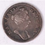 England, Mary II 1662-1694 pattern farthing in silver, rev,