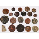 Mixed lot of Roman and other ancient coins to include; Claudius, Gordian,