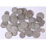 Great Britain, mixed lot of George VI silver coins to include; half crowns, shillings,