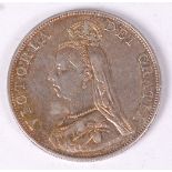 Great Britain, 1889 double florin, Queen Victoria jubilee head, rev.