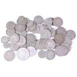 Mixed lot of Victorian and later British and American silver coins to include; half crowns,