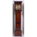 Samuel Hollyar of London - 18th century walnut cased longcase clock,