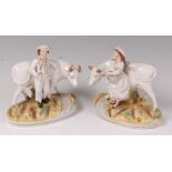 A pair of Victorian Staffordshire figures,