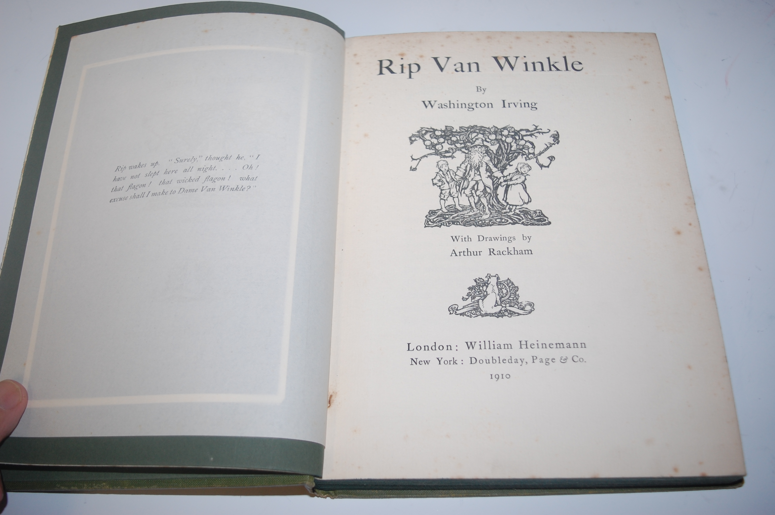 RACKHAM Arthur illustrations, Rip Van Winkle, Heinemann 1910, 4to cloth, - Image 2 of 4