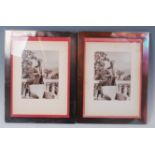 A pair of sterling silver plain photograph frames, (formally with easel backs),