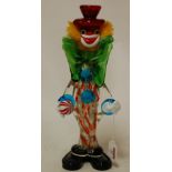 A Murano glass figure of a clown Condition Report / Extra Information Height 36cm.