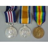 A Military Medal, British War and Victory Medals to 100360 Far Sjt W J Greenwood, RFA