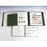 Postage stamps, including two blue binders containing miscellaneous used GB and other, including