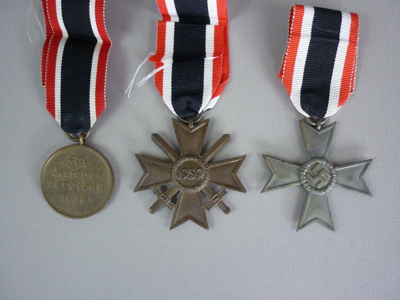 Two German Third Reich War Merit Crosses and a War Merit Medal - Image 2 of 2