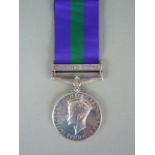 A General Service Medal with Palestine 1945-48 clasp to EC. 13024 Pte P Kgarametso, APC