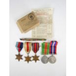 A Second World War campaign medal group including Burma Star, in issue carton