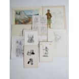 Jeffrey Burn (Contemporary) A quantity of preparatory sketches, including studies of historical