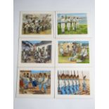 Jeffrey Burn (Contemporary) Seven Napoleonic Austrian uniform studies, original artwork for Osprey