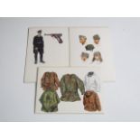 Jeffrey Burn (Contemporary) Three studies of Waffen-SS clothing and equipment, original artwork