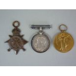 A 1914 Star with British War and Victory Medals to 28630 Dvr C Emmott, RHA