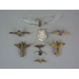 A quantity of RAF and similar sweetheart brooches and related insignia including a Mine Sweeping and