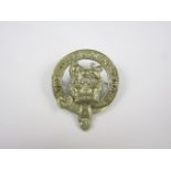 A Victorian King's Own Borderers piper's bonnet badge