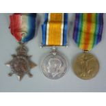 A 1914 Star, British War and Victory Medals to T-17324 Cpl C Walley, ASC