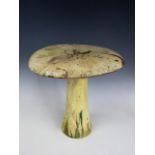 A 1920s child's painted wooden stool modelled in the form of a toadstool, 37 cm