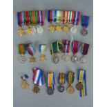 A quantity of British medal miniatures