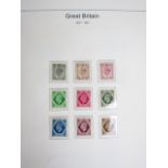 GB stamps, contained within two maroon The Great Britain Collection binders, including British