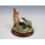 A Border Fine Arts figurine Badger and Squirrel BO205
