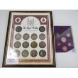 The Royal Wedding coin collection, together with Royal Mint cased commemorative coins etc.