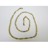 A 9ct gold fancy link neck chain, 45 cm, 4.5g