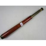 A Victorian single draw brass telescope