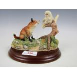 A boxed Border Fine Arts figurine Fox Cub and Owlet BO207