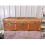 A vintage cabin trunk