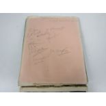 An autograph album including signatures of the county cricket teams