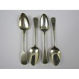 Four Georgian silver teaspoons