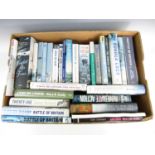 A box of military books including Men of Air, Fighter Boys and Under the Wire etc.