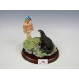 A Border Fine Arts figurine Otter and Kingfisher BO208