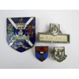 A selection of enamelled Scottish curling badges