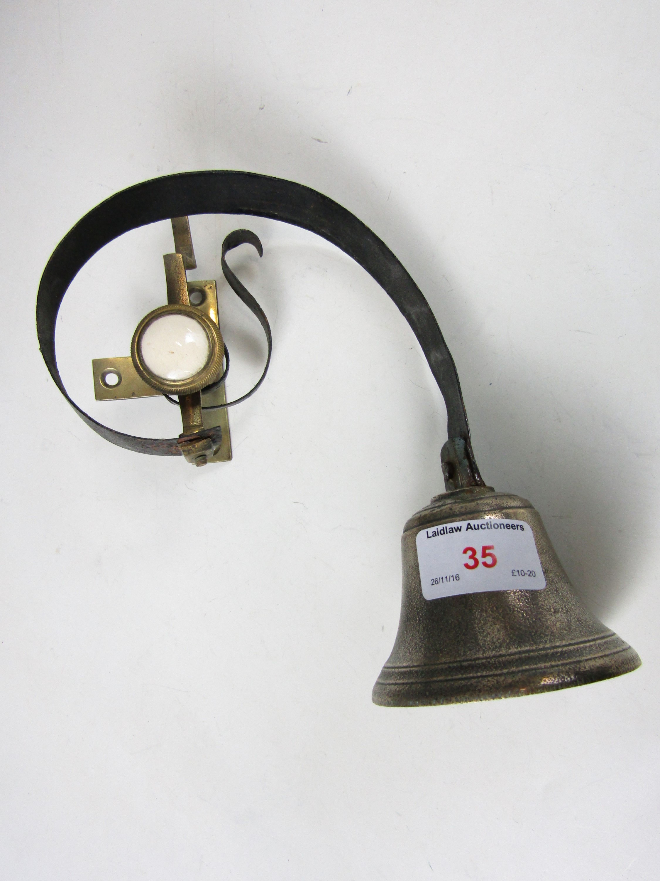 A Victorian sprung house bell