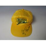 A Formula 1 Jordan baseball cap signed by Giancarlo Fisichella