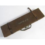 A late 19th / early 20th Century canvas gun case bearing the label of William Horton of Glasgow,