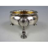 A George II silver salt, of cauldron form, London, 1748, 74.4g