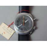 An Omega Chronostop 1968 Mexico Olympics stainless steel wristwatch, with original box, tags and