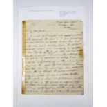 A poignant Crimean War manuscript letter headed 1st Batt Royal Regt, 3rd Division before Sebastopol,